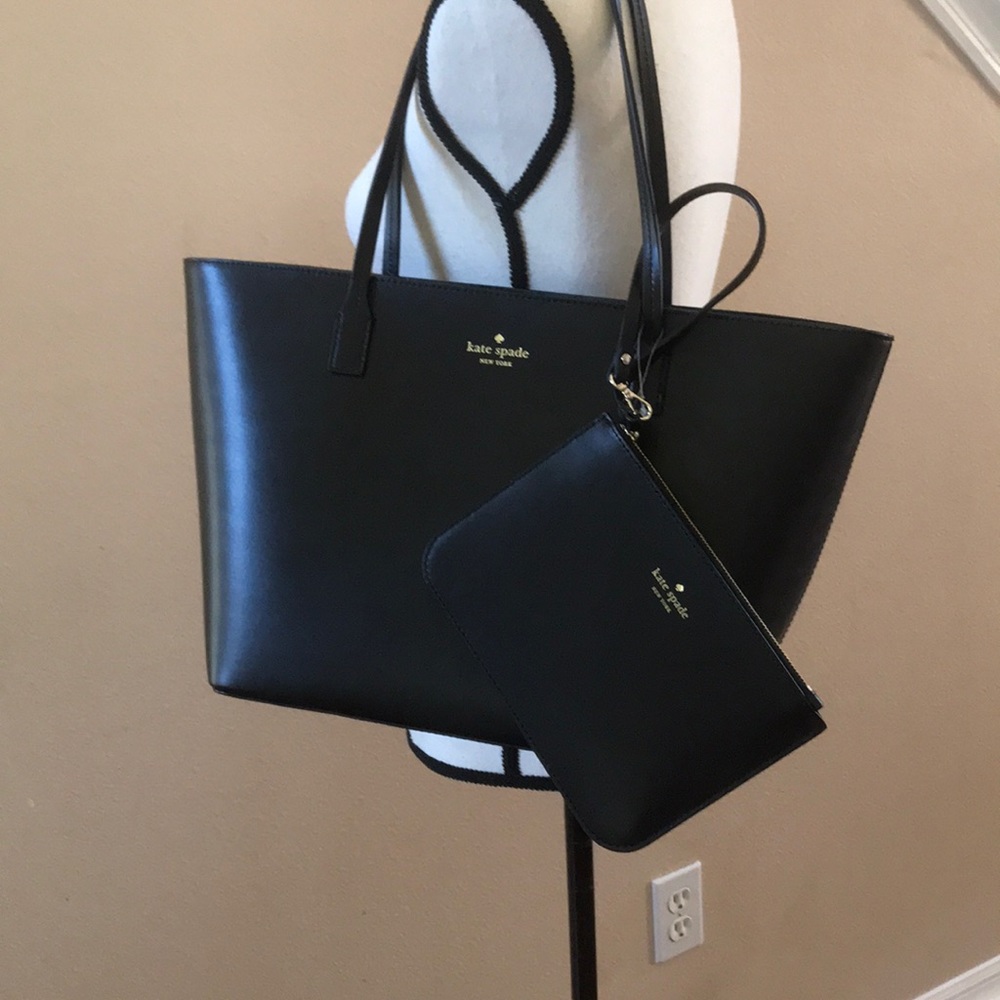 Kate Spade ✨NWT✨Bennet Black leather Tote. - Picture 2 of 7